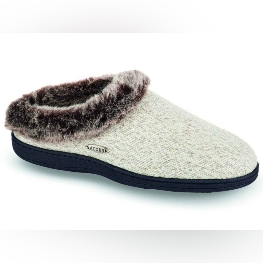 Acorn Chinchilla Clog Ragg - Women's Slipper Charcoal Heather